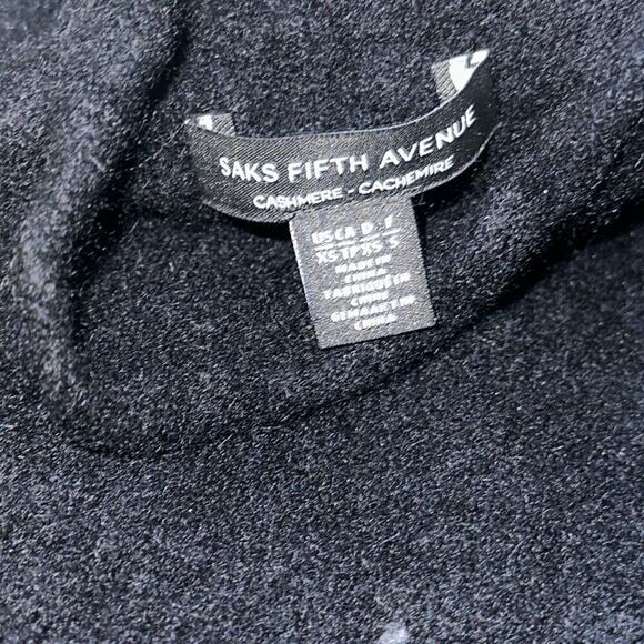 Saks Fifth Avenue Cashmere Black Turtleneck | Sz XS - Picture 4 of 5